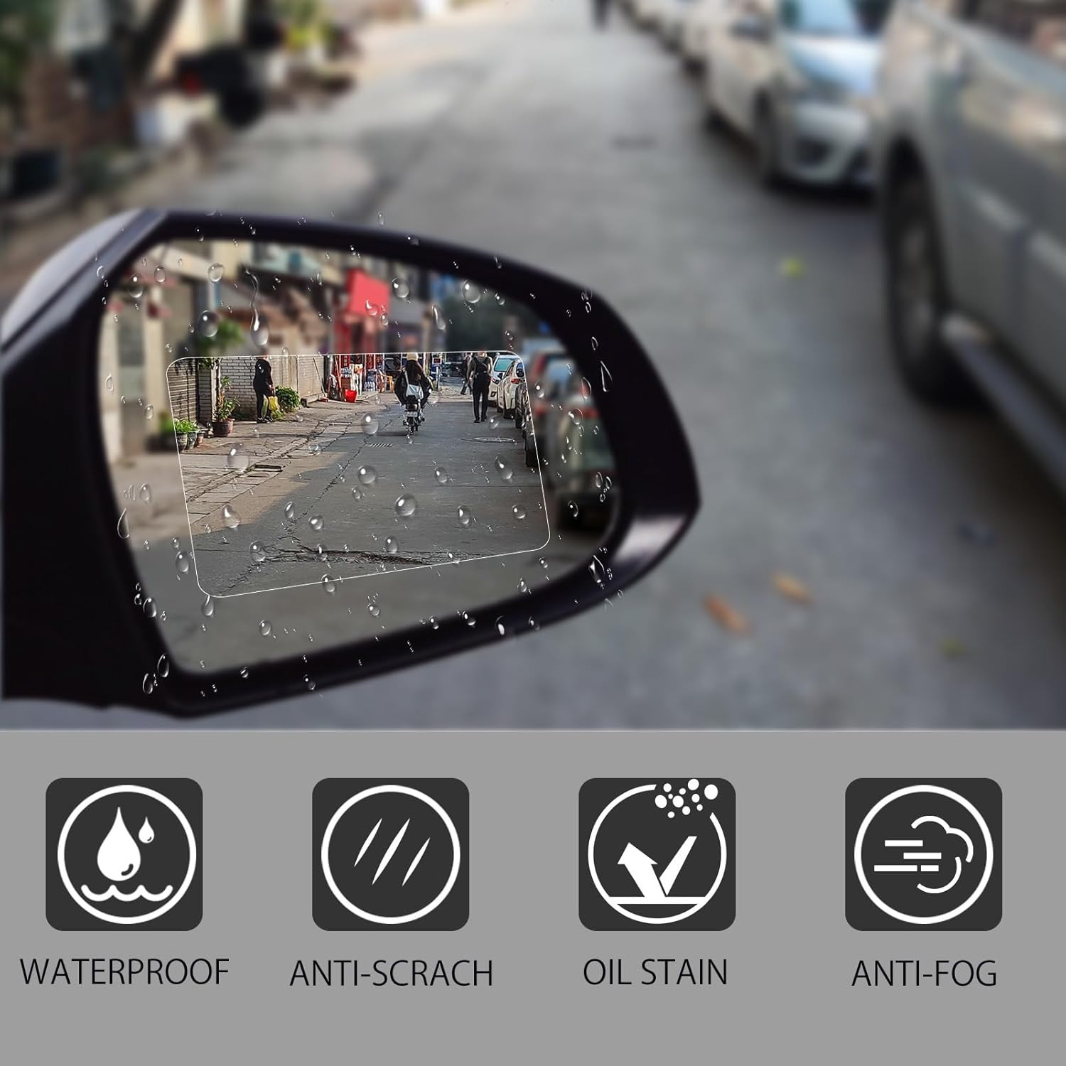 2 Pieces Car Film Rearview Mirror Film, Waterproof HD Clear Mirror Film Anti Fog