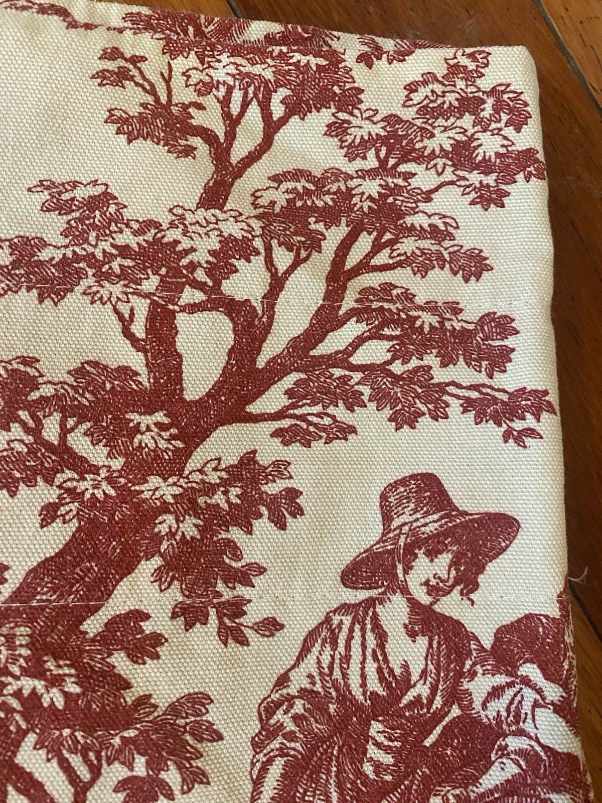 Waverly Red Toile French Country Life Valance Scalloped Layers Red Gingham