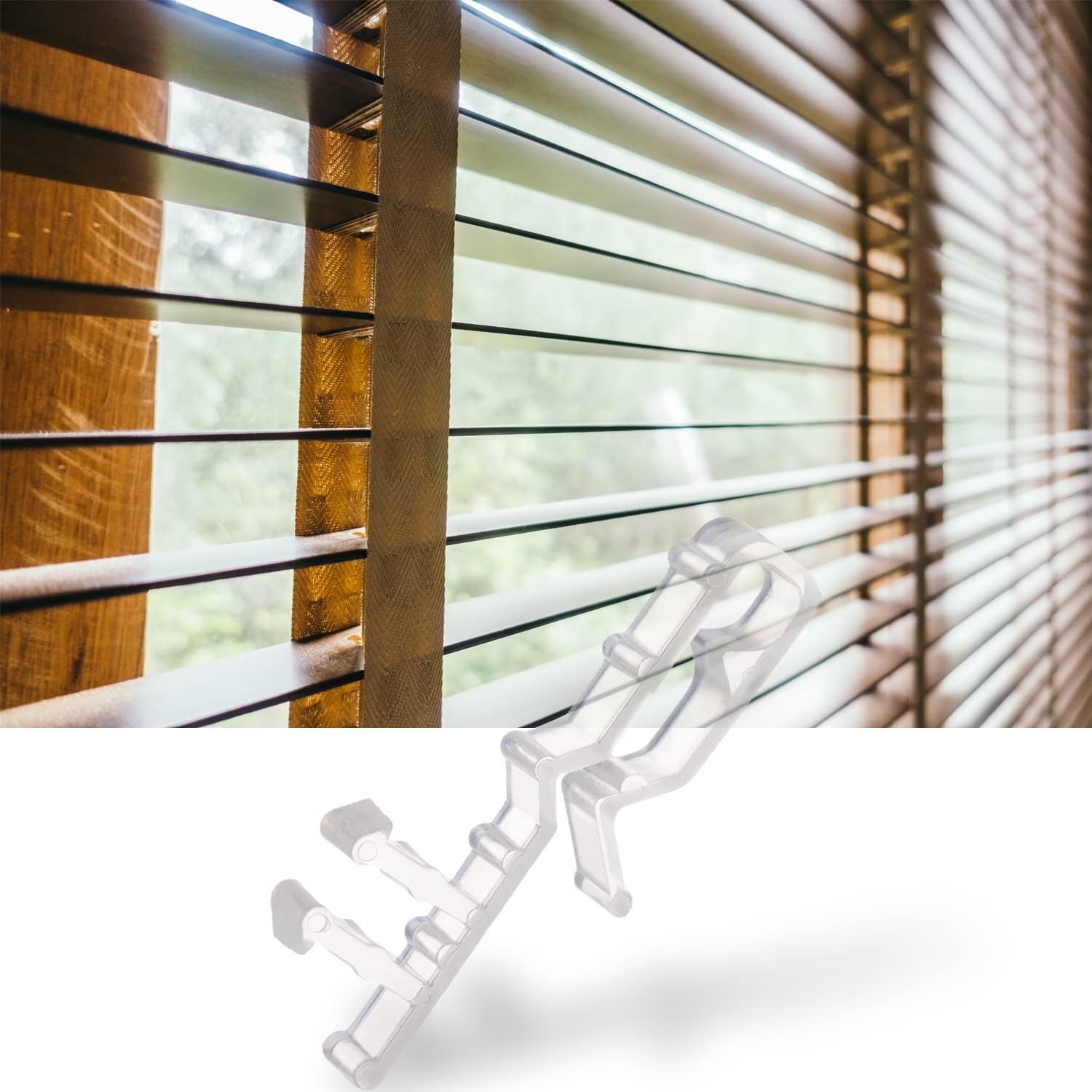 Valance Clips for Blinds 2 Inch Hidden Channel Window Blind Clips Clear Plastic_