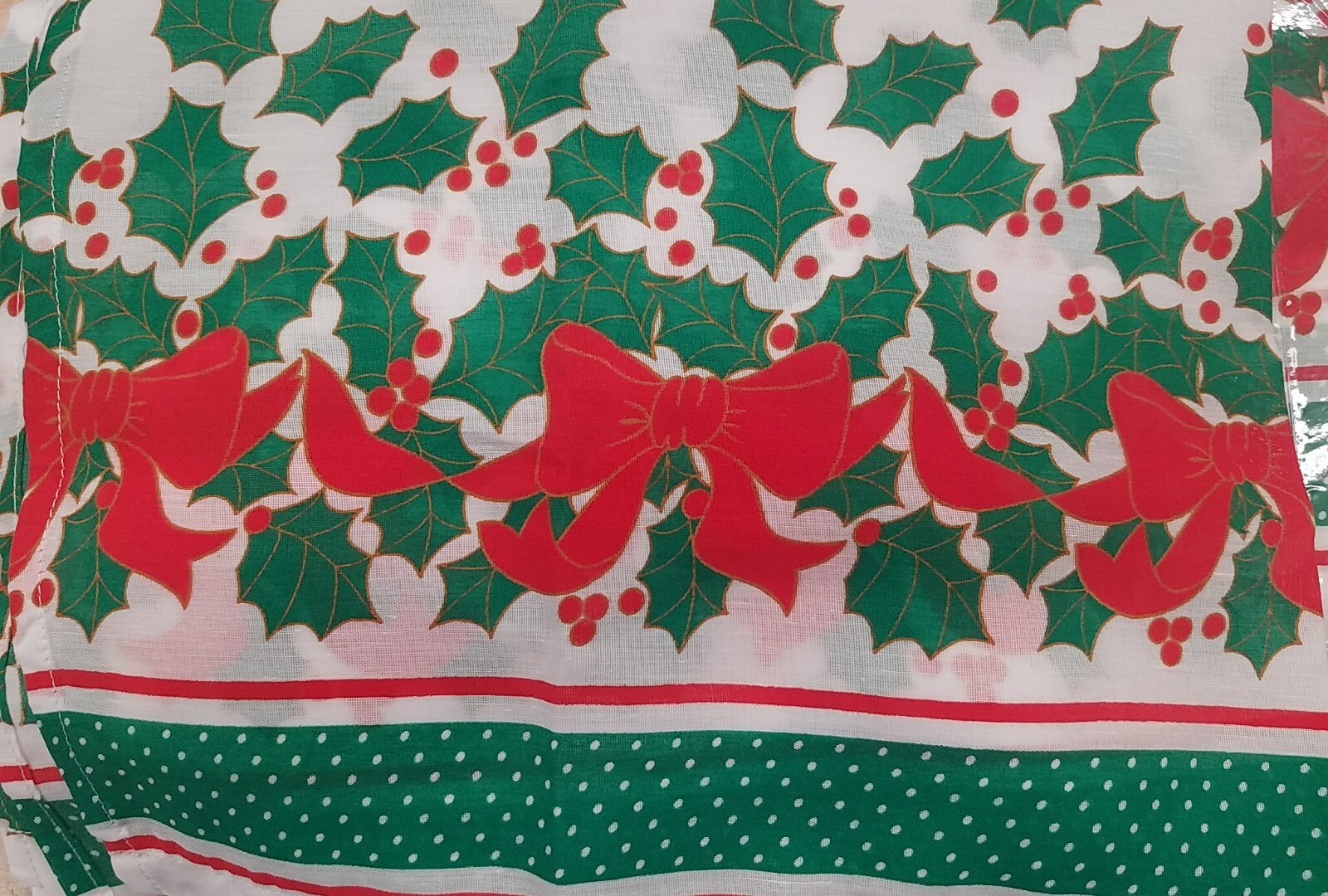 NEW Graceful Elegance Scarlett Ribbon Christmas Curtain Tier & Swag Valance Set