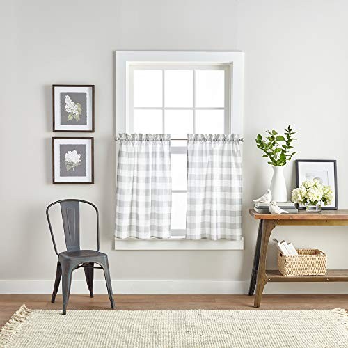 Country Modern Rustic Farmhouse Buffalo Check 28″W x 36″L (Pack of 3) Grey