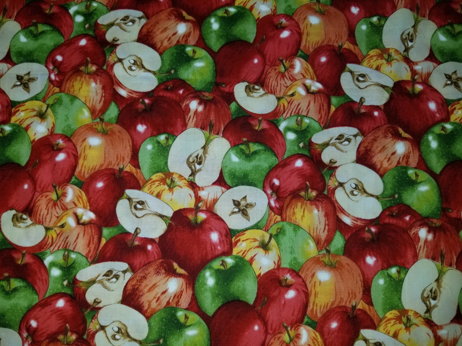 LINED WINDOW VALANCE CURTAIN 42 X 10 KITCHEN HARVEST APPLE PICKING APPLES FARM