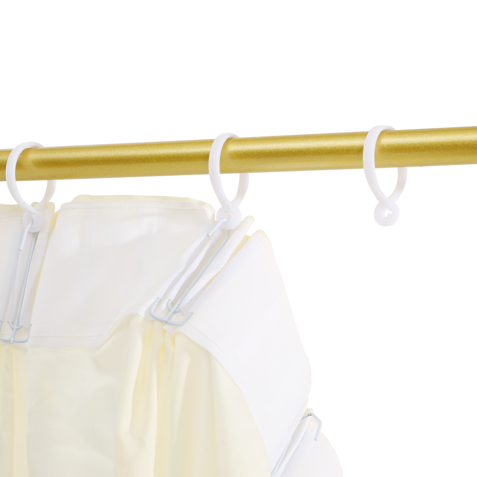 Gold/White UShape Partition Curtain Privacy Partition Curtain Livingroom Divider