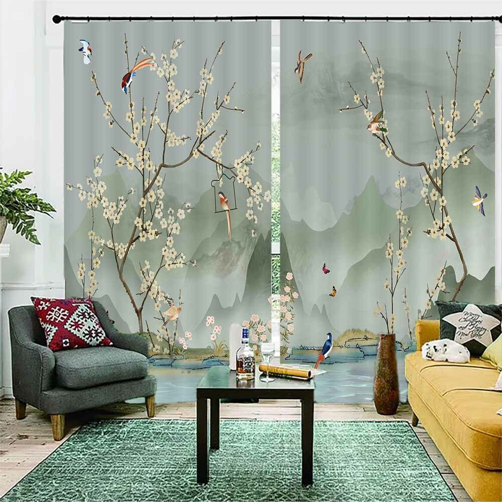 Great Pear Flower Open 3D Blockout Photo Print Curtain Fabric Curtains Window