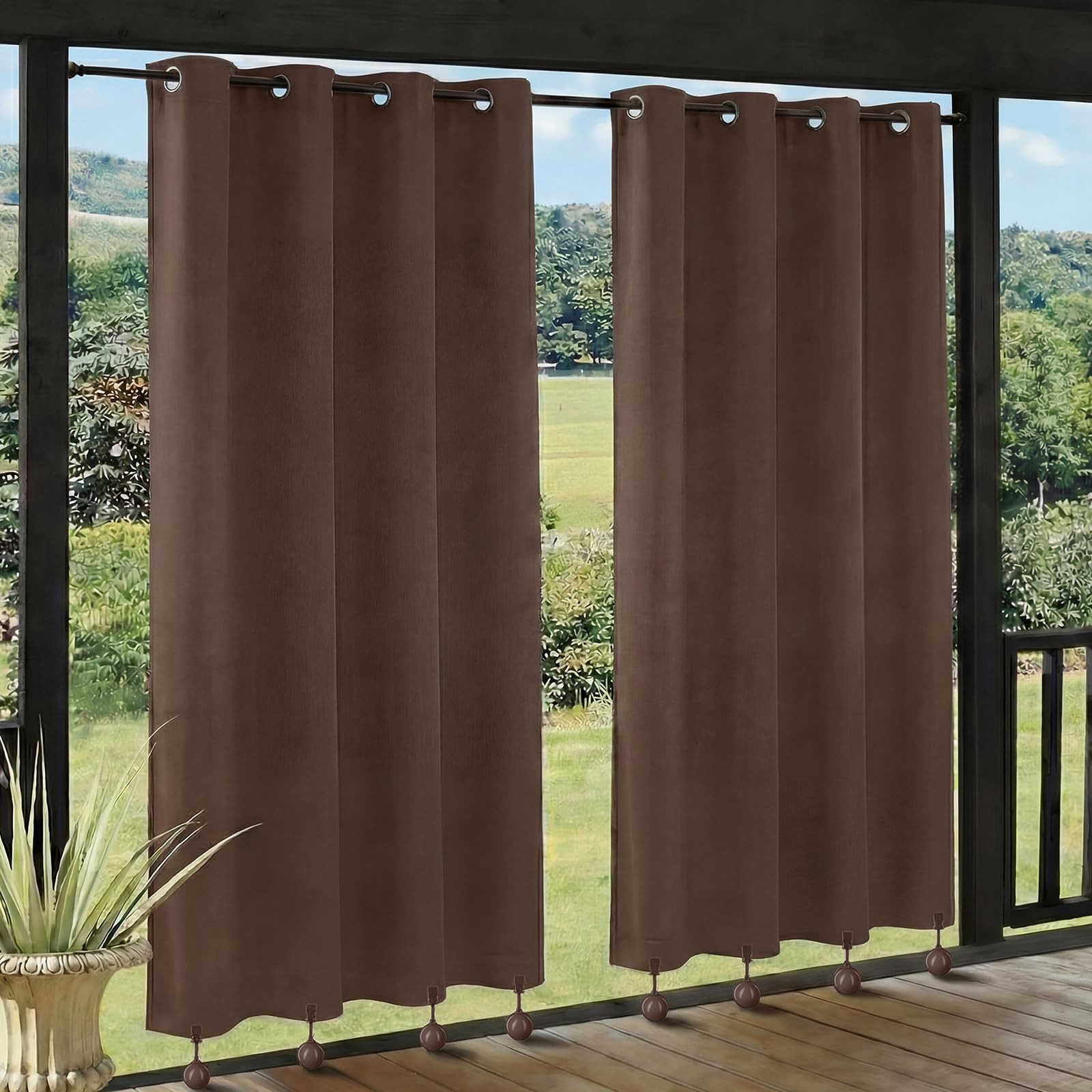 Shimeyao 12 Pack 3.6 oz Outdoor Curtain Weights Heavy Duty Drapery Shower Cur…