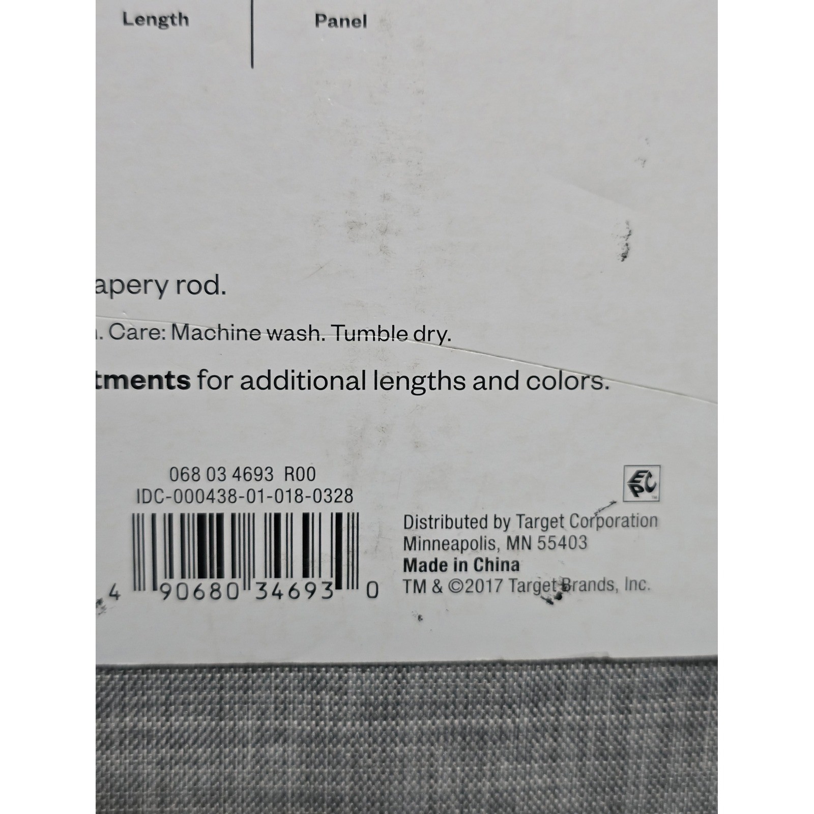 Room Essentials Gray Light Blocking Curtain Panel 84 Inch Single New Target