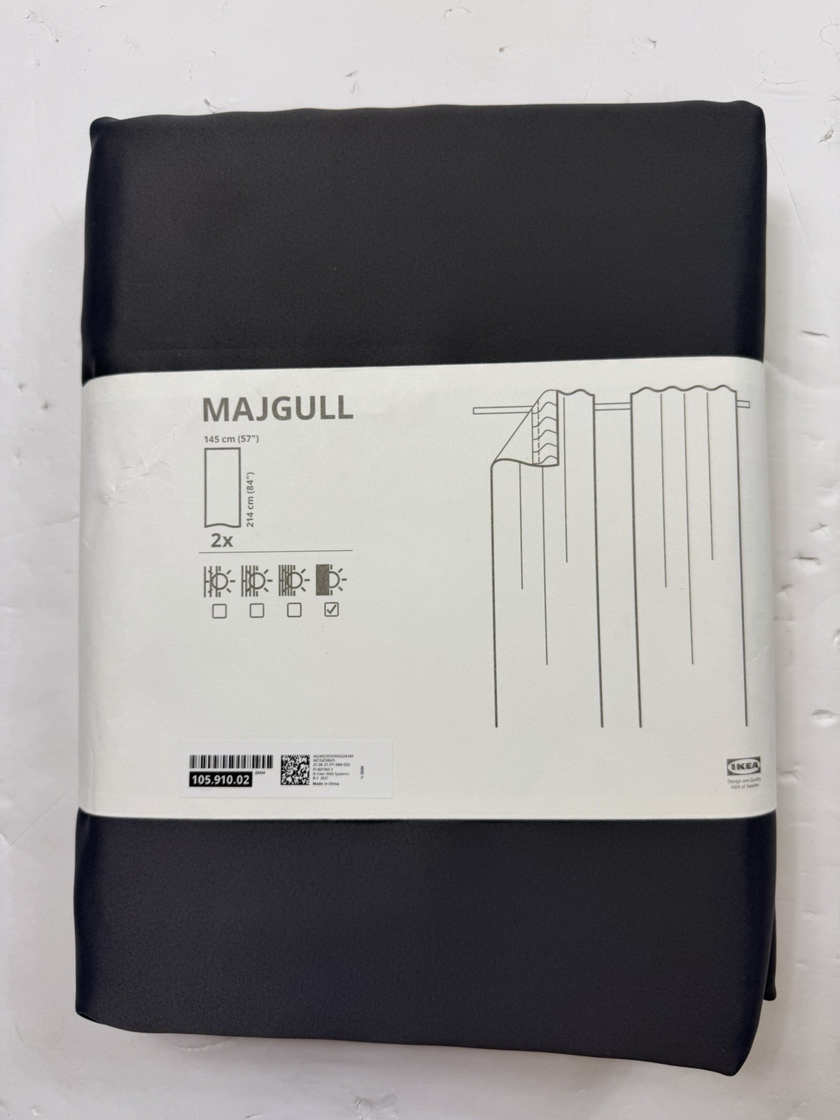 IKEA MAJGULL Curtains Room Darkening pair Gray 57”x 84”