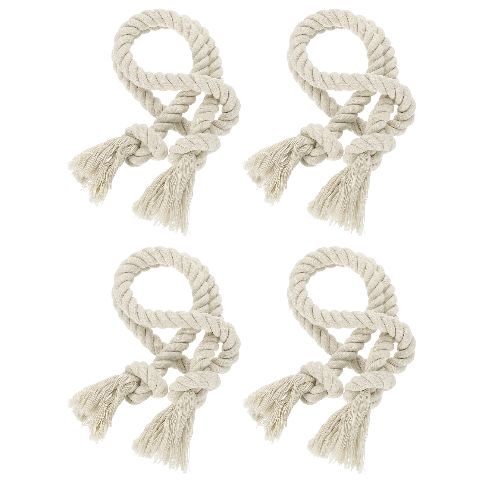 4pcs Curtain Tapes, 30″ Polyester Curtain Tablecloths, Beige