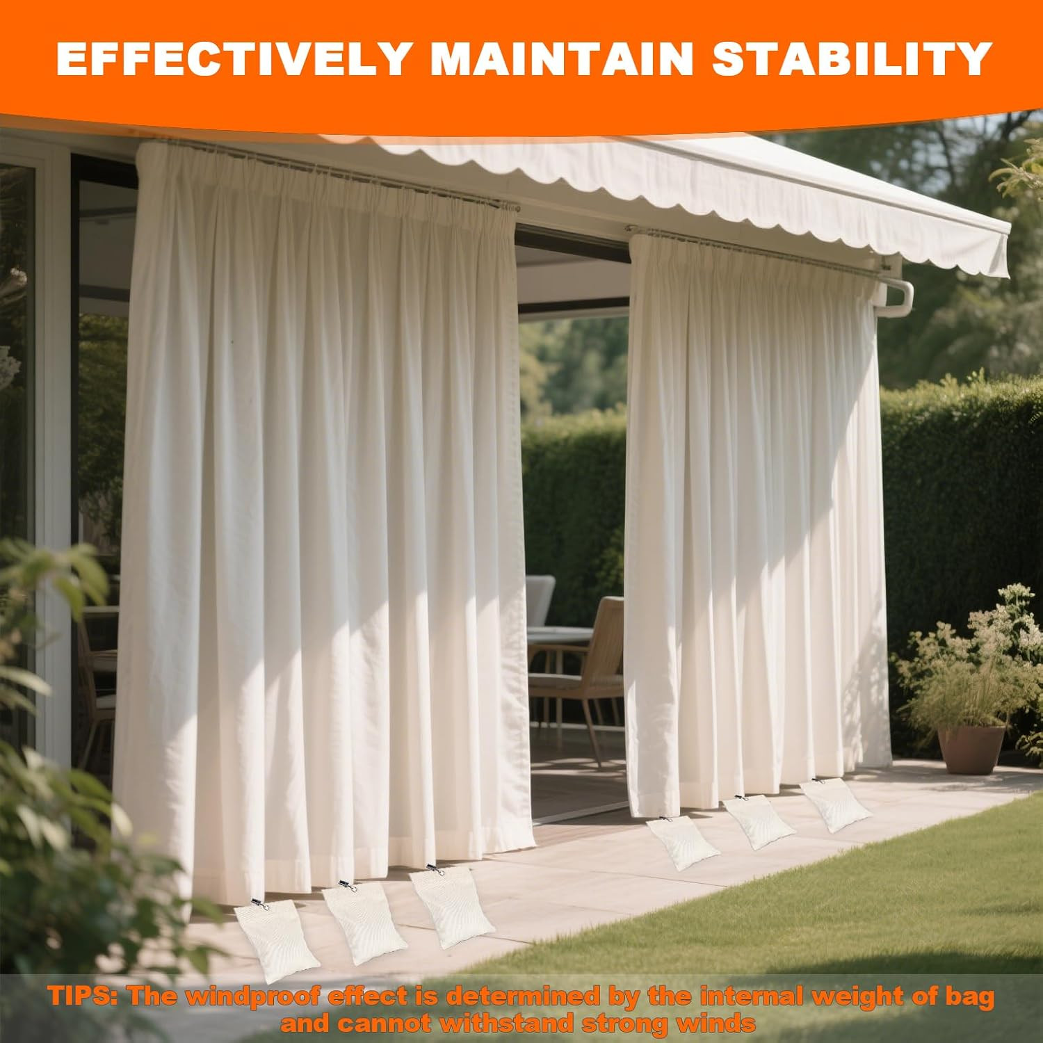 12Pack Curtain Weights, 16Oz Outdoor Curtain Weights Bag, Drapery Weighted Botto