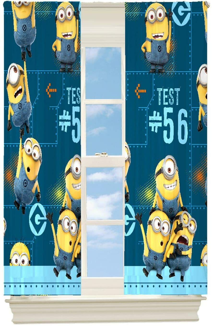 New Minions Despicable Room Darkening Window Curtain 2 panels for Kids 42″x63″