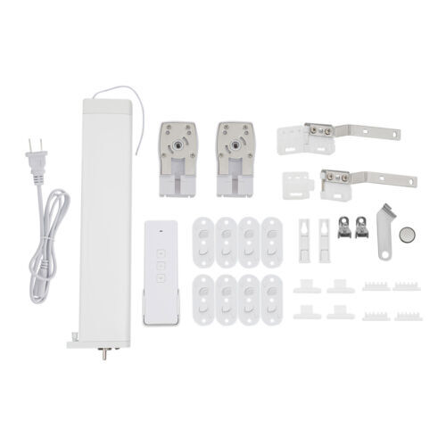 Motorized Curtain Track Electric Curtain Track DIY White With Remote Control NEW