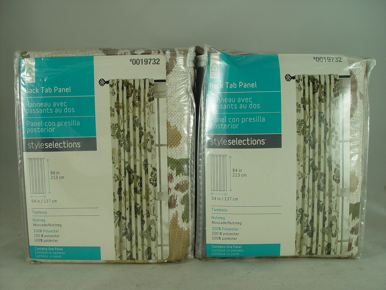 Style Selections Home 2pc Tombolo 84″ Nutmeg Polyester Light Filtering Curtain