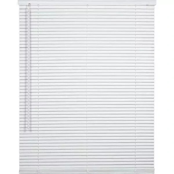 Home Impressions Cordless Light Filtering Mini Blinds, White, 37″X 64″ (60670) F