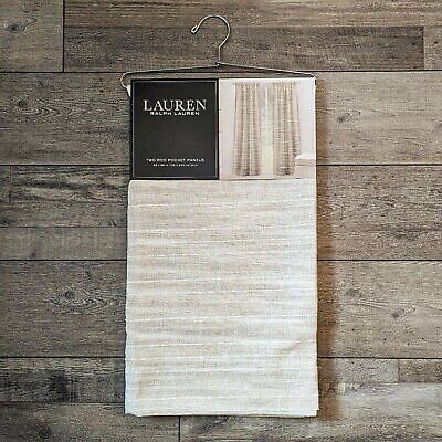 Ralph Lauren 52 x 96 Caldwell Natural Drapes Curtains Beige Striped Stripes