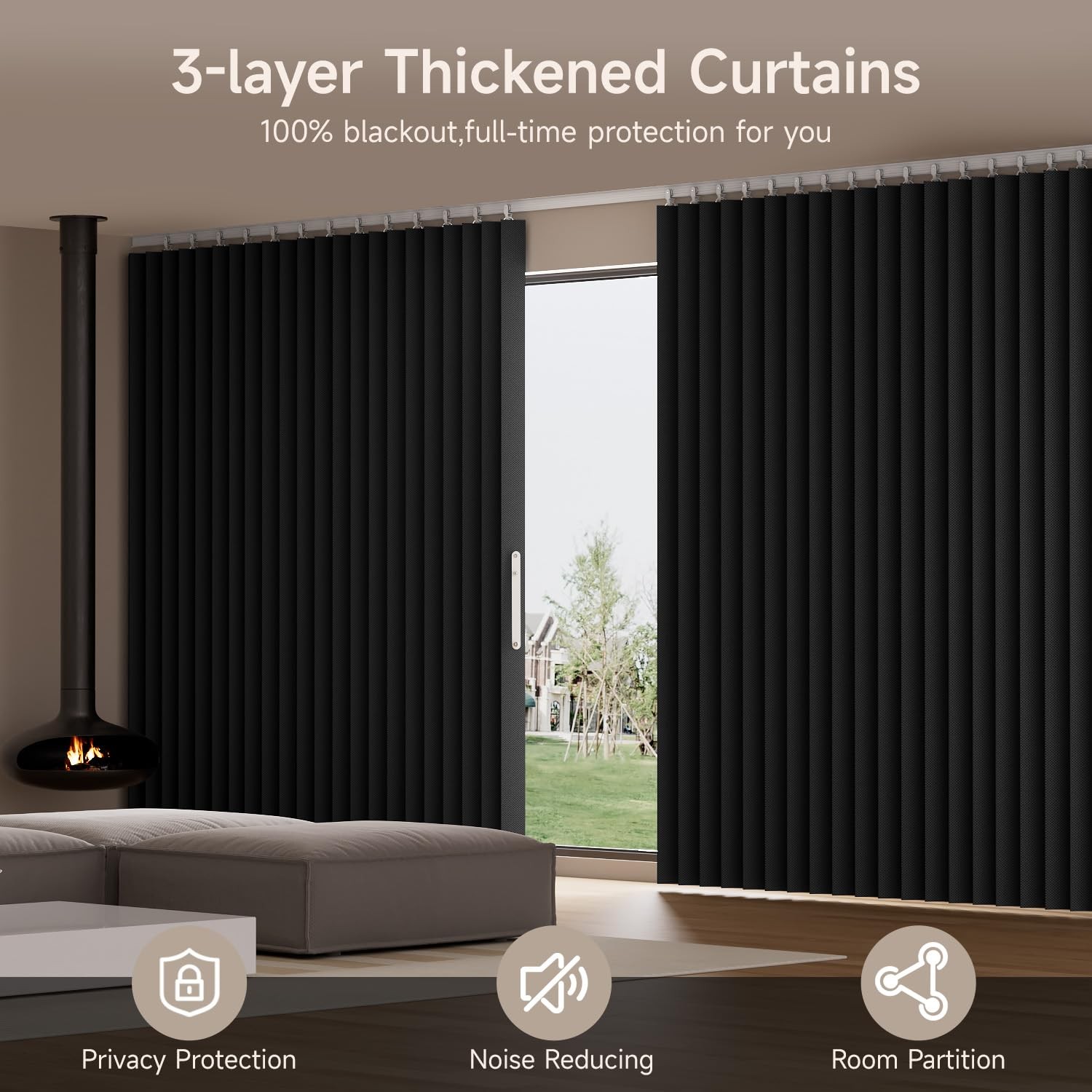 Room Divider Curtains Ceiling Mount/Wall Mount Track Sets, Accordion Design 1…