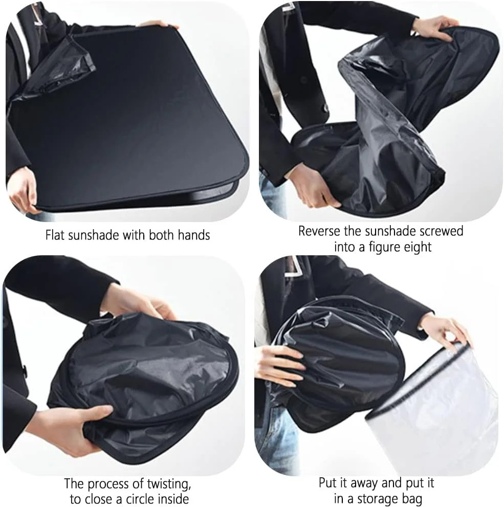 300T Thickened Automotive Glass Sunshade and Comes with Storage Bag,Keep Car Int