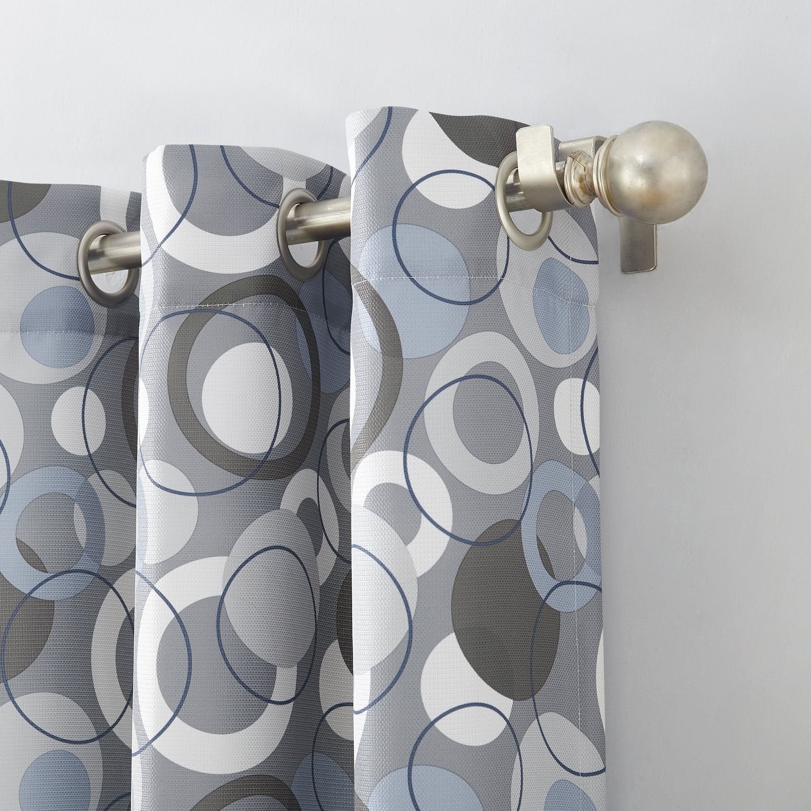 No. 918 Celestial Celestial Print Semi-Sheer Grommet Curtain Panel, 48″ x 84″…