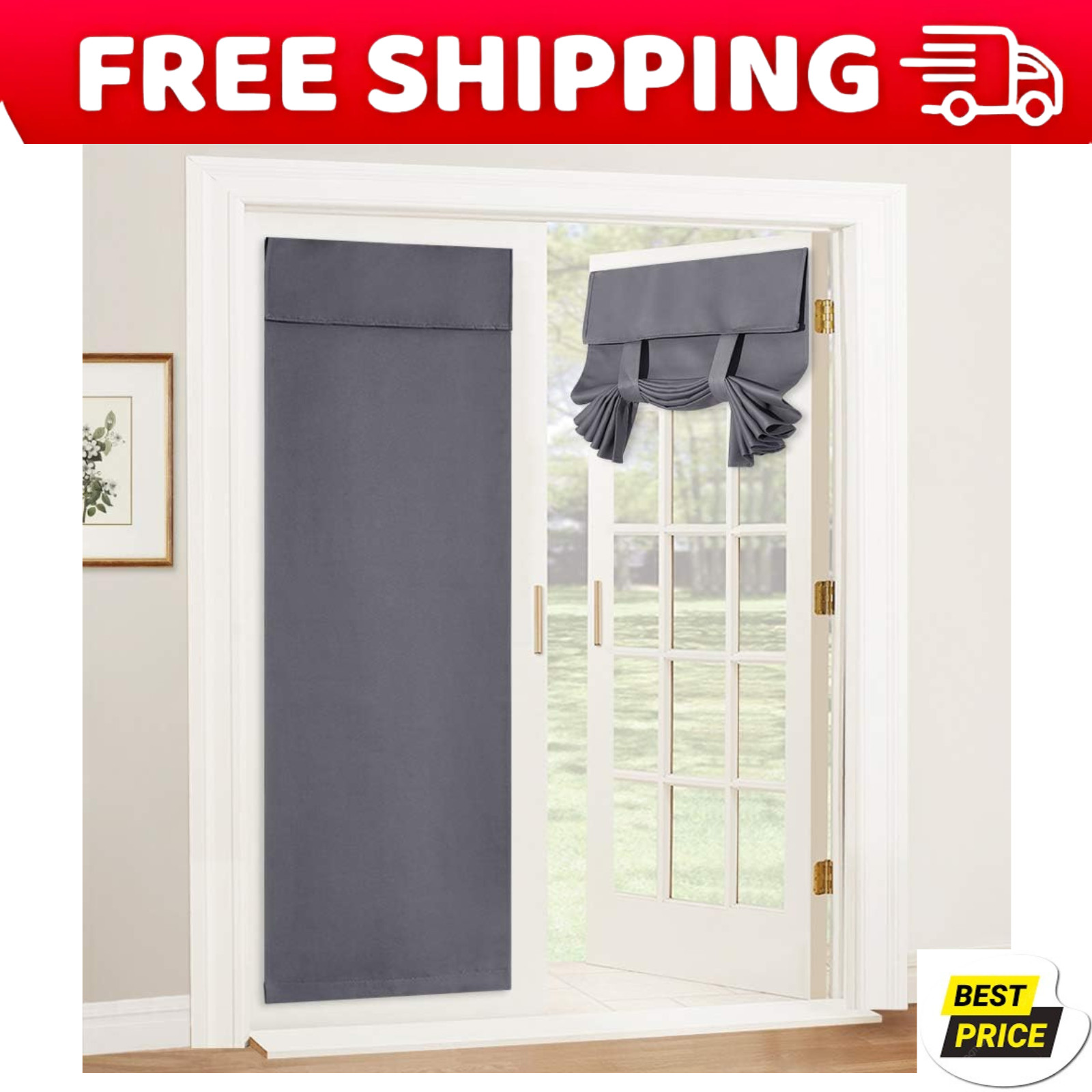 Blackout Door Curtain – Insulated Tricia Door Window Curtains for Patio French