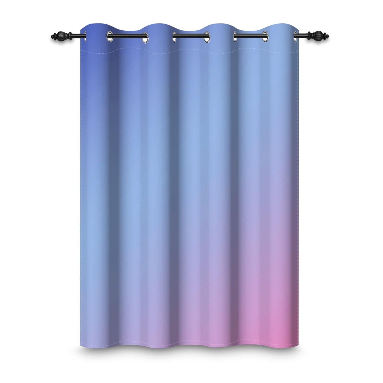 107x160cm Gradient Eyelet Curtain Blue Purple Gradient Rainbow Modern…