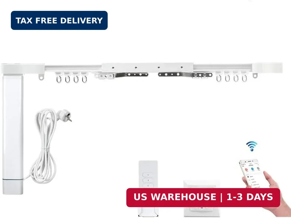 Smart Curtains System, Electric Curtain Track Works with Apple Homekit, Automati