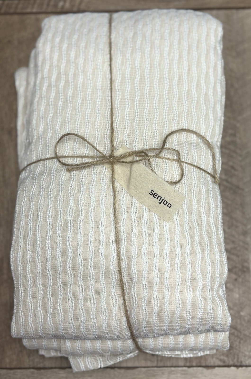 Senjoo Sheer Curtains 2 X Rod Pocket Panels 90”x84” each Off-White New