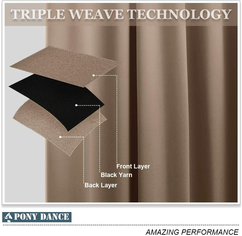 Black Out Thermal Curtains 52″x45″