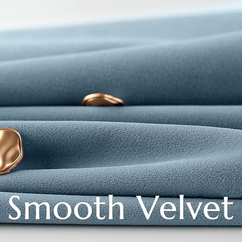 Blackout Velvet Pinch 52″W x 16″L (Pack of 1) Pinch Pleated | Slate Blue