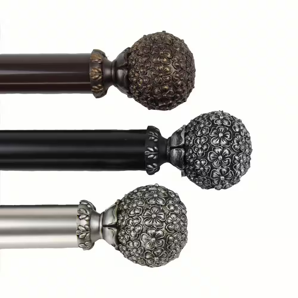 Lush 1.5 In. Dia 10 Ft. L Non-Telescoping Single Curtain Rod in Cocoa