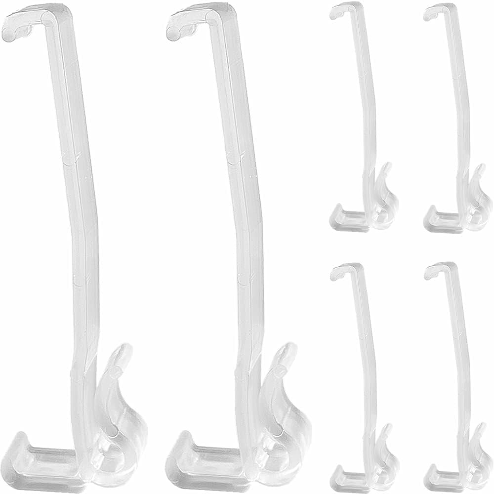 Valance Clips 6Pcs 3-1/4» Window Blinds Hidden Clip Clear Plastic for Horizonta
