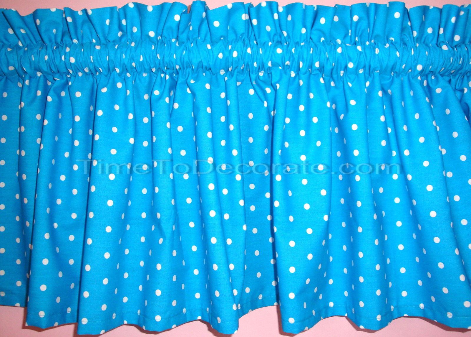 💙 NEW custom VaLaNCe WHITE polka DOTS on bright BLUE