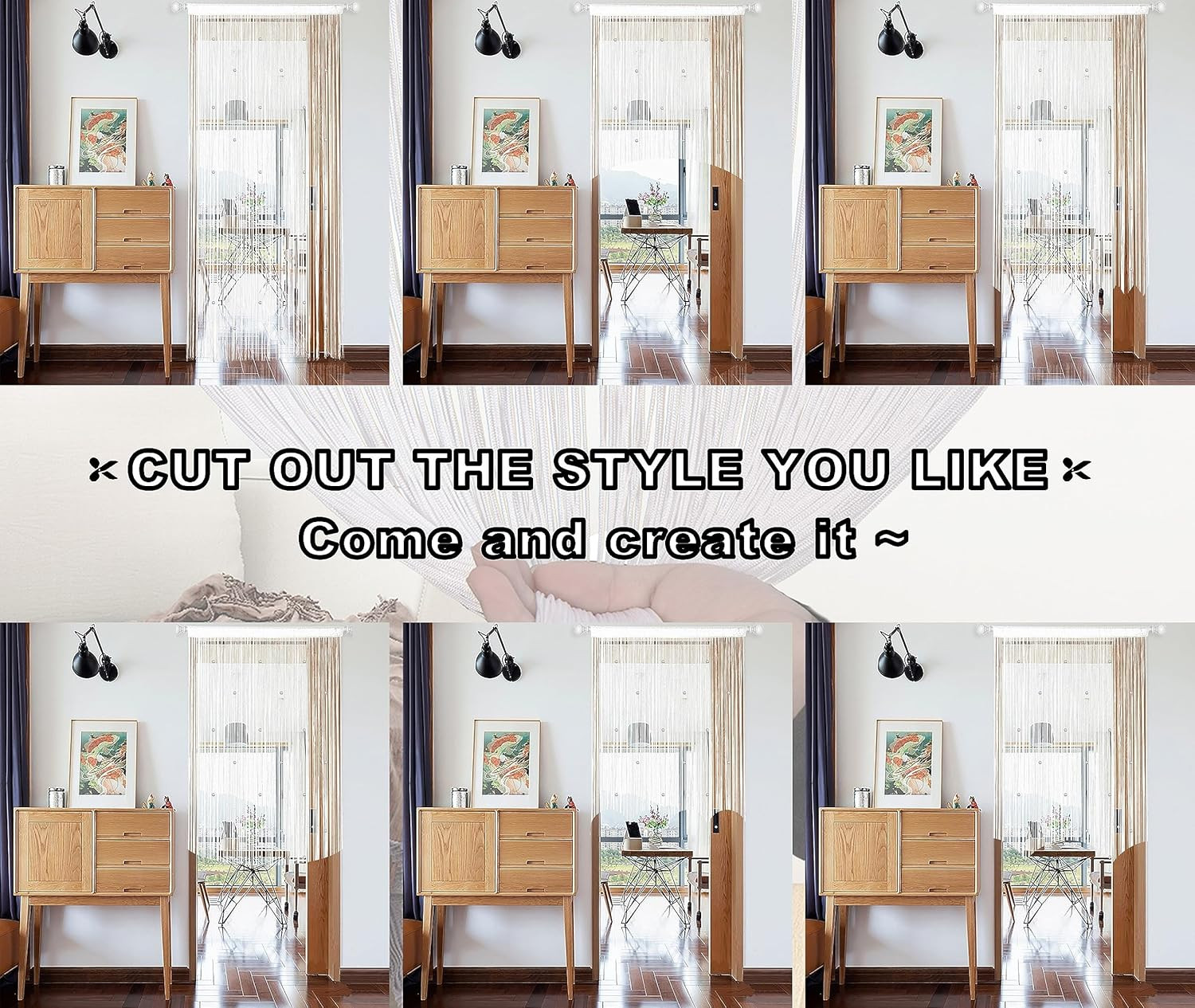 Door String Curtains Fringe Door Curtains for Doorways Window Room Decoration Li