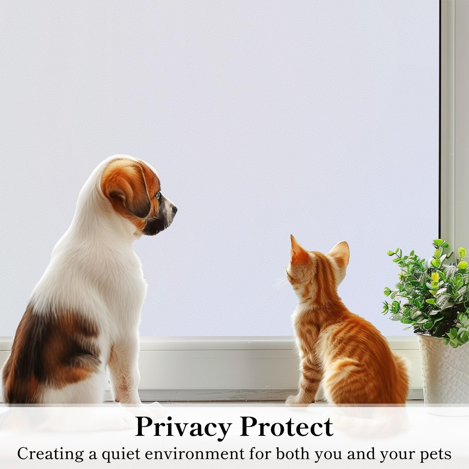 Anti-UV Matte White Window Film for Privacy in Bathrooms and Living Rooms