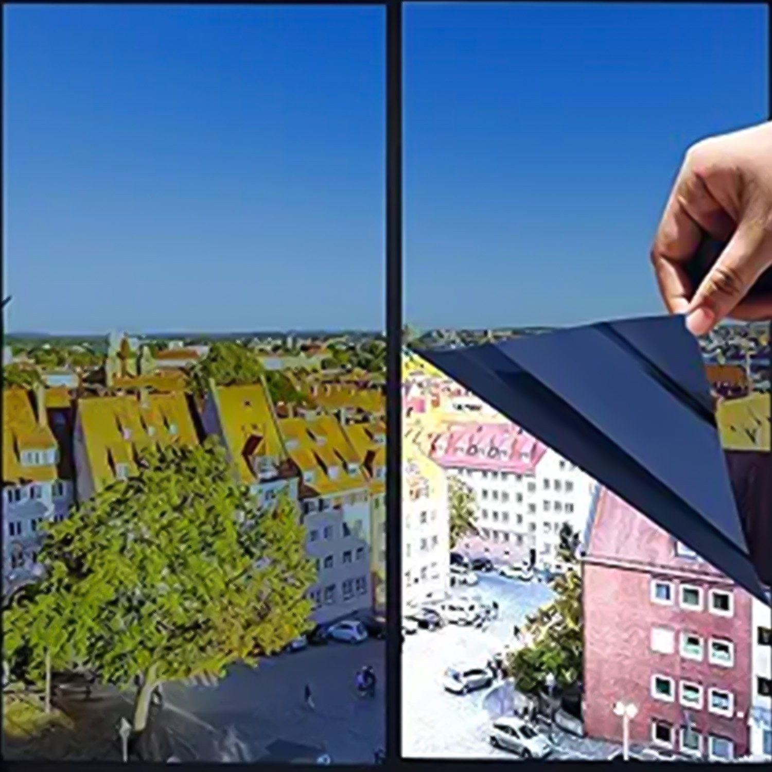 One Way Mirror Window Film Heat UV Reflective Privacy Tint Foil for Home Office