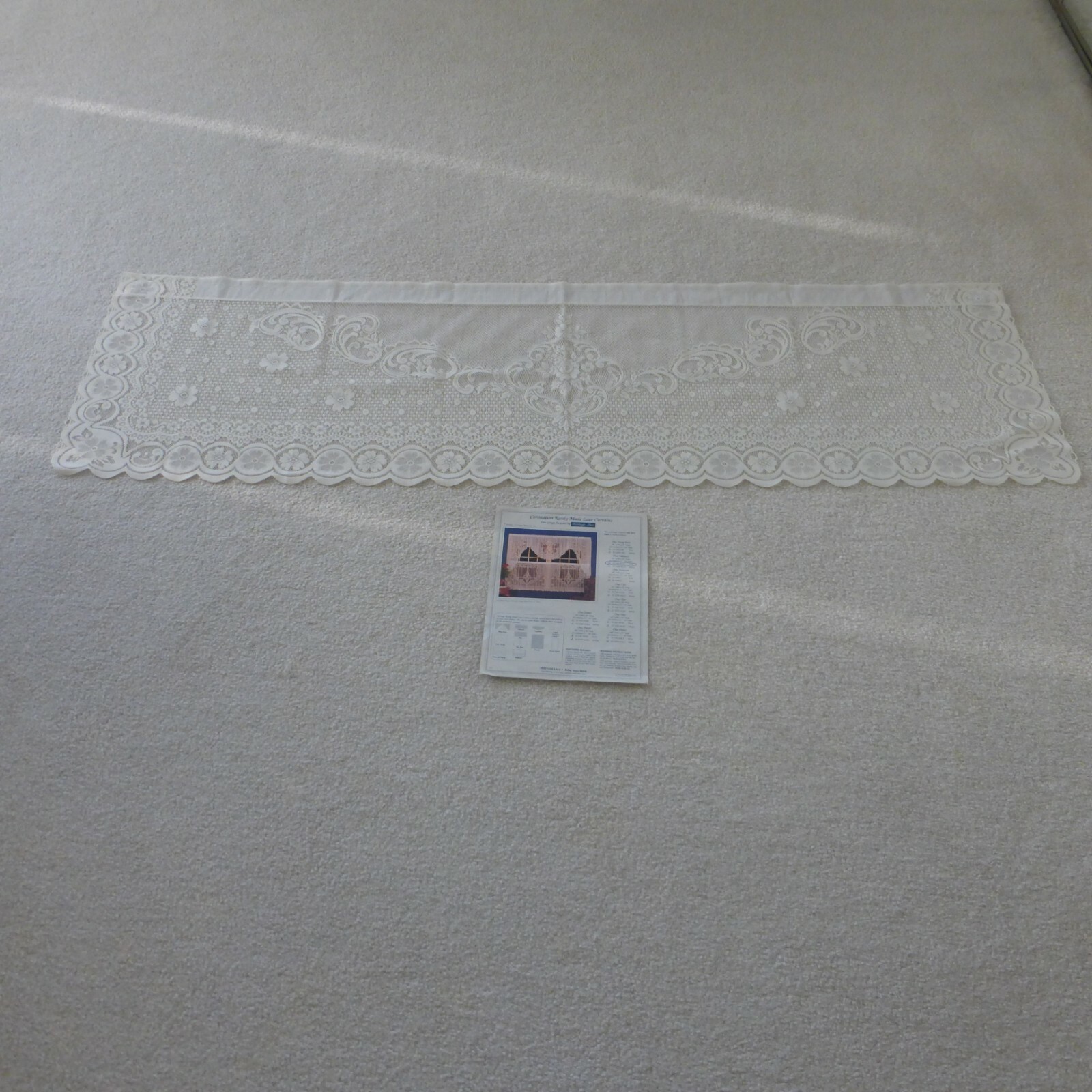 HERITAGE LACE VALANCE CORONATION 60” x 18” 8150E-6018 LACE CURTAIN ECRU USA