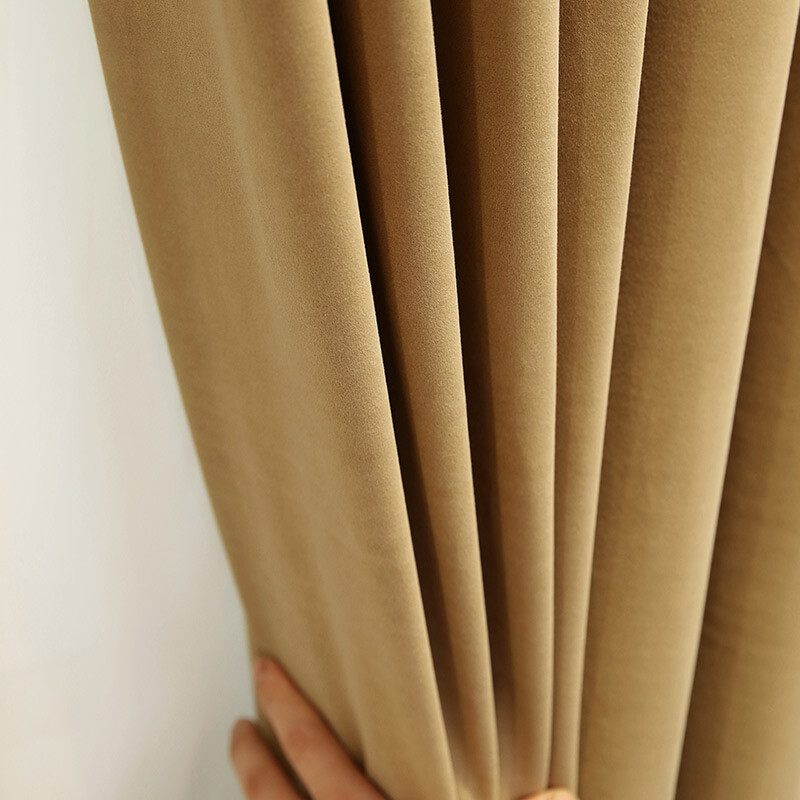European palace gold yellow velvet cloth blackout curtain valance drape C1445