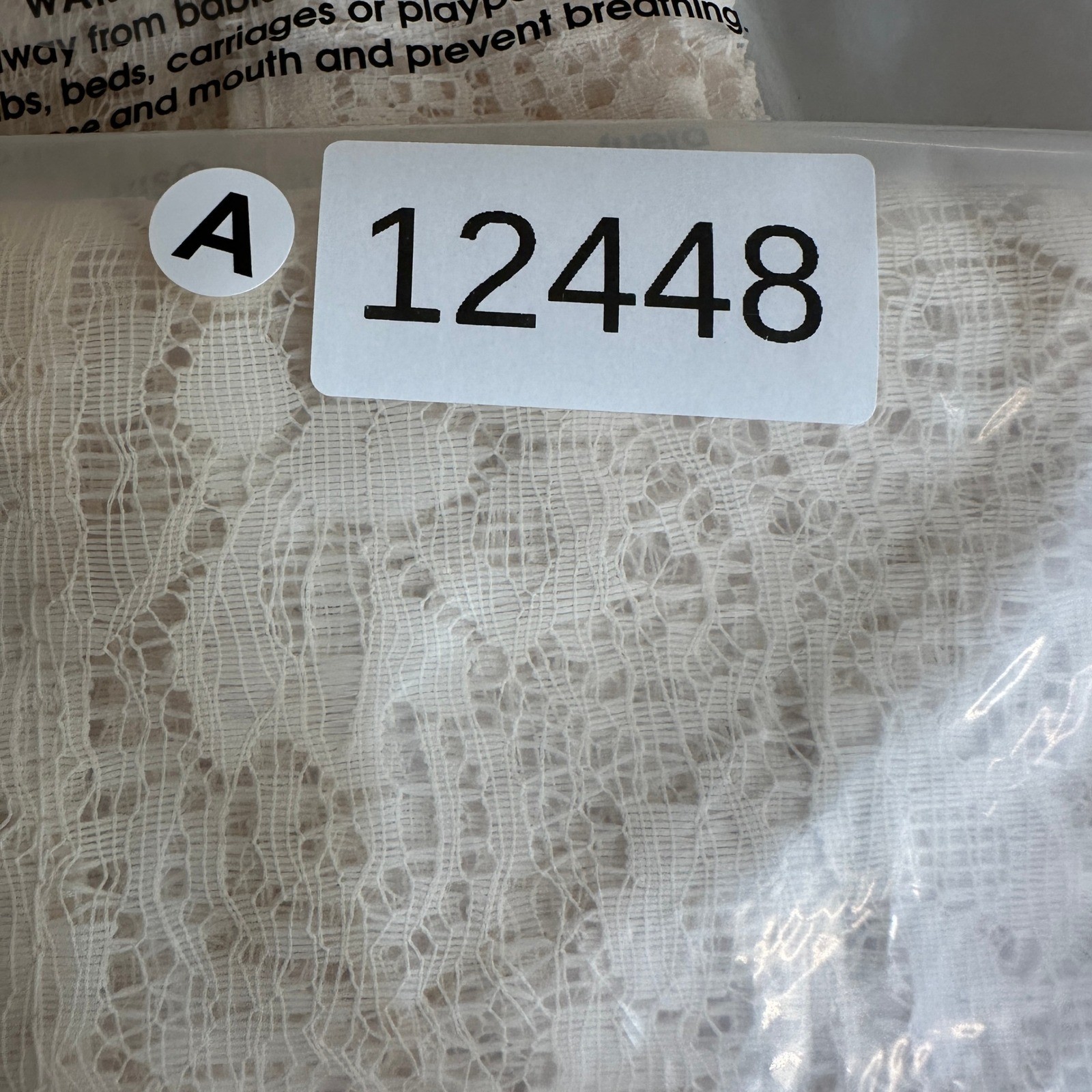 Vintage Floral Lace Curtain Valance Panel Cream Off White Rose Pattern 70×15″