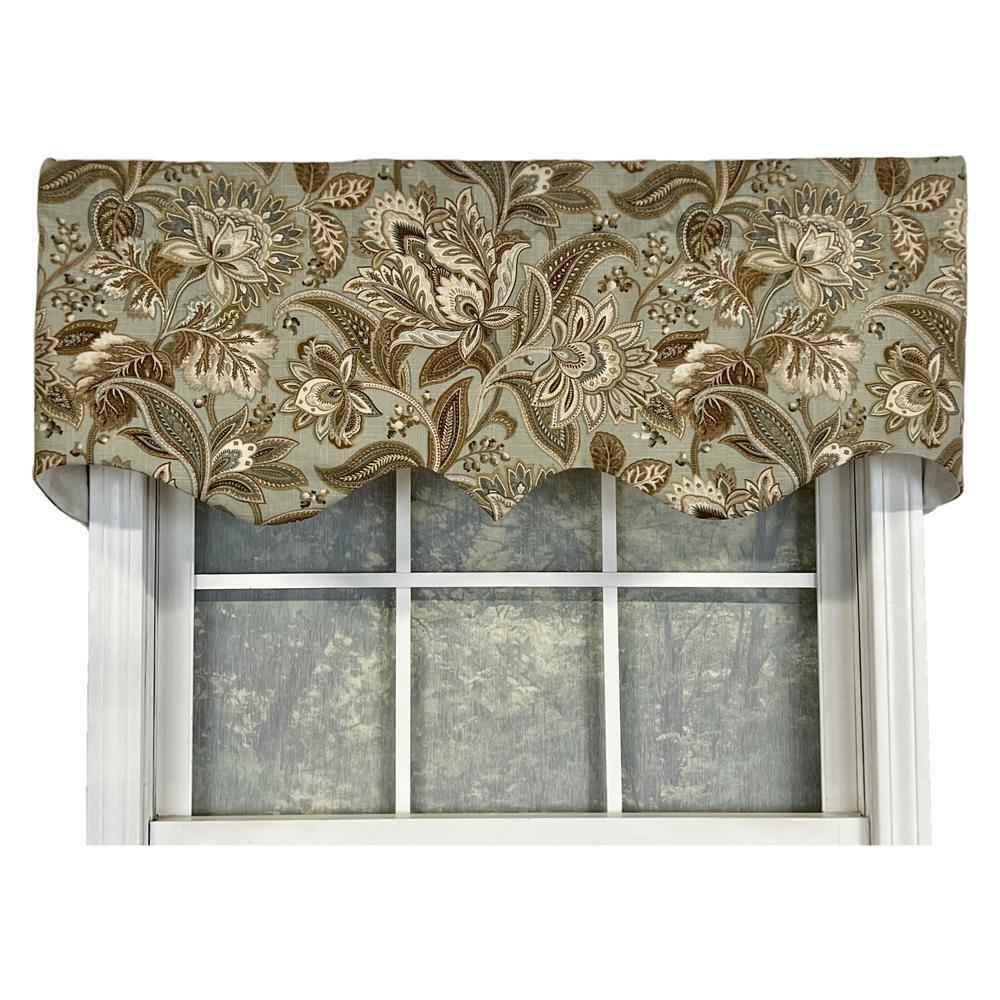 RLF Home Valdosta Regal Mist Valance Hi Quality Valance 3 Rod Pocket 50W x 17L