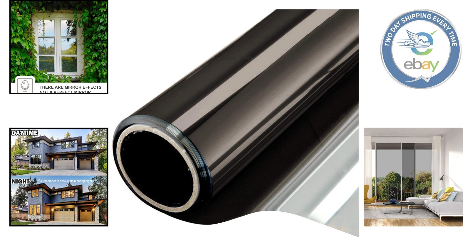 High-Quality UV Blocking Window Film with Anti-Scratch Surface, 17.5×6.5 Feet