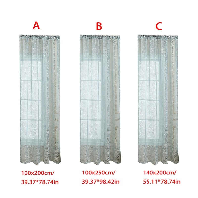 Easy Caring Polyester Sheer Curtain Any Season Rod Pocket Designs For Privacy