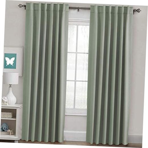 Blackout Curtains Thermal Insulated Window 52″W x 84″L (Pack of 2) Light Sage