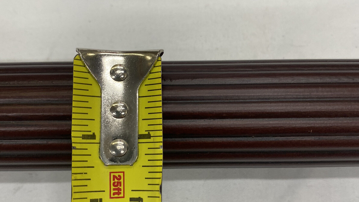 SOLD BY THE FOOT – 1 3/8» Wooden Pole curtain drapery – 1 3/8” Rod – Mahogany
