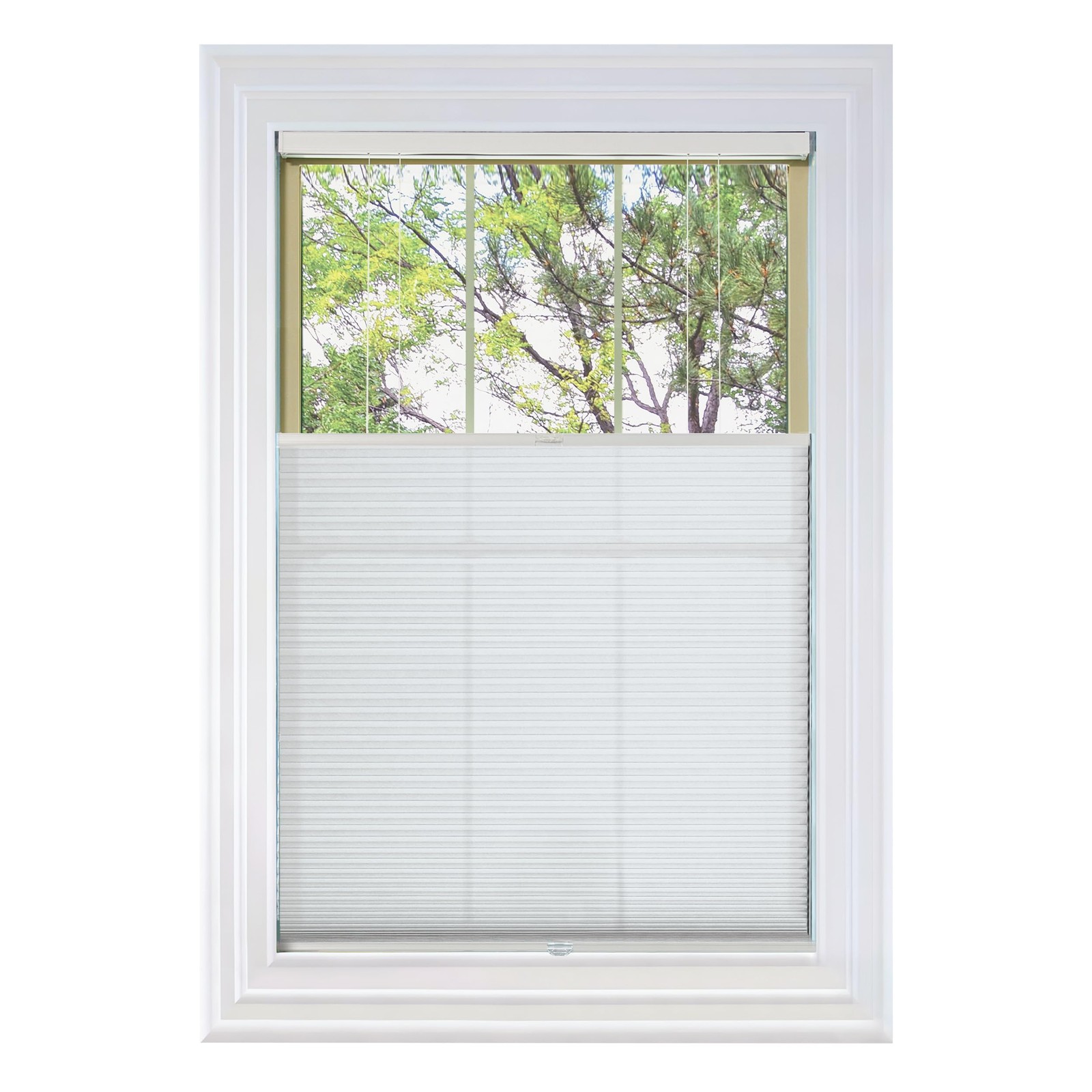 Cordless Top Down Bottom Up Cellular Honeycomb Shade, 9/16″ Single Cell, Ligh…