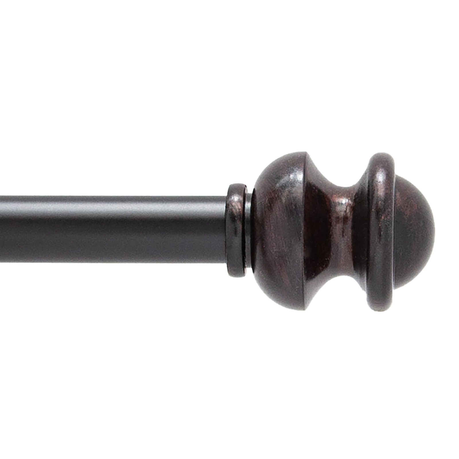 1 Pcs Kendall Knob Window Curtain Rod Adjustable Antique Rust Brown 2848in