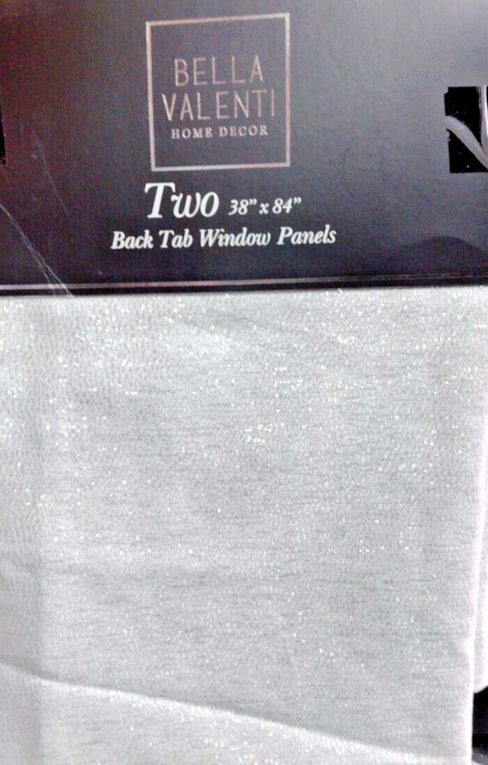 Bella Valenti Home, Ivory, Lincoln Rod-Pocket Sheer Curtain Panels 38″x84″ ea.