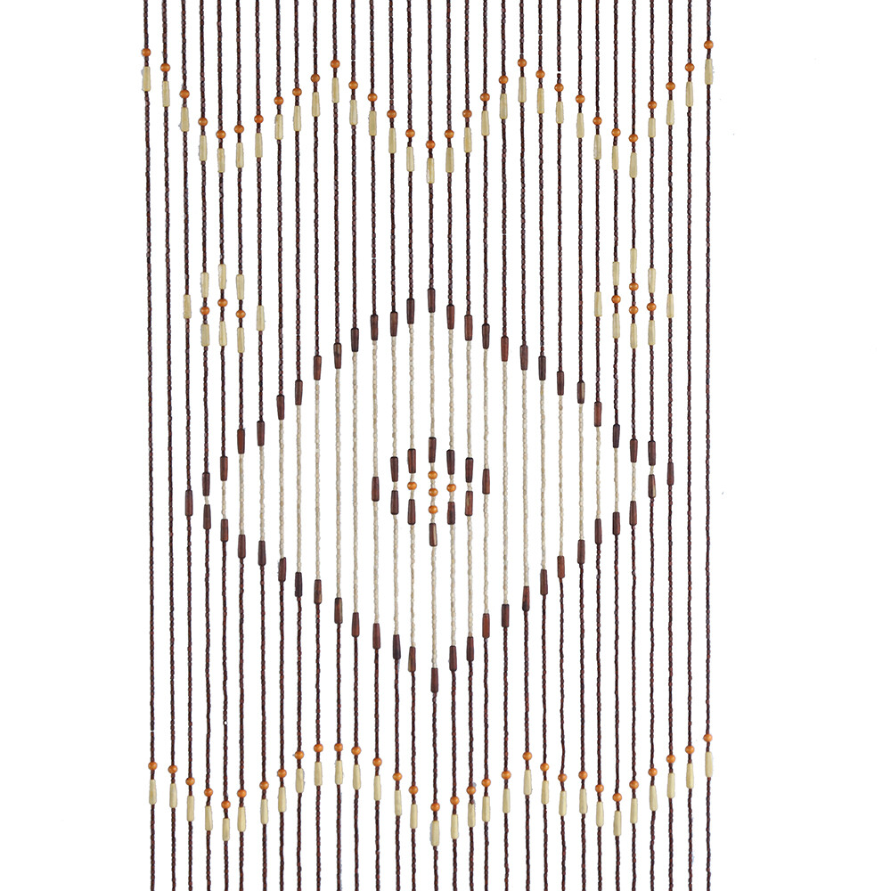 Retro Wooden Bead String Door Curtain Blinds Partition Curtain Porch for Bedroom