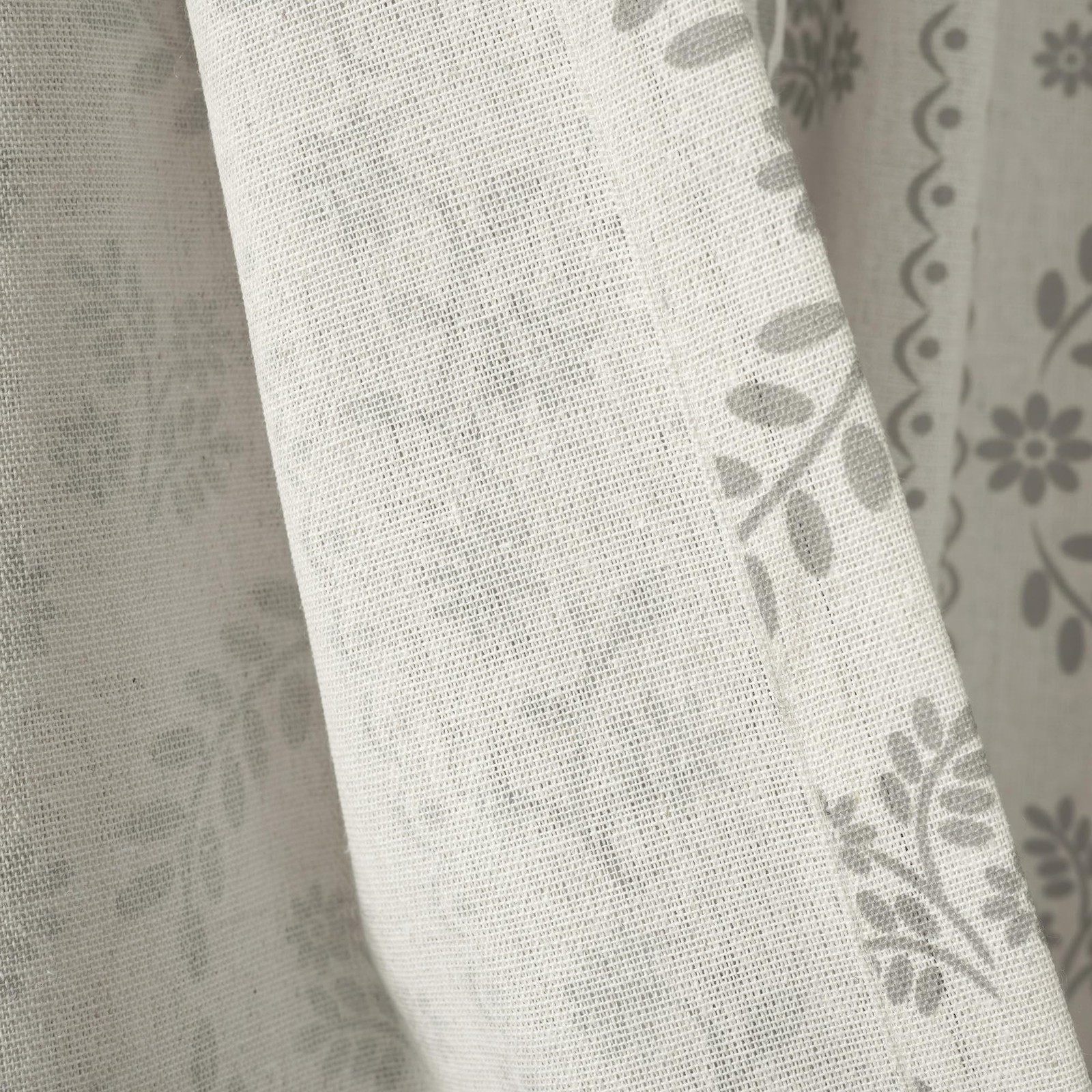 Doreen Delicate Floral Window Curtain Panels Pair 52″ W x 84″ L Gray – Floral…