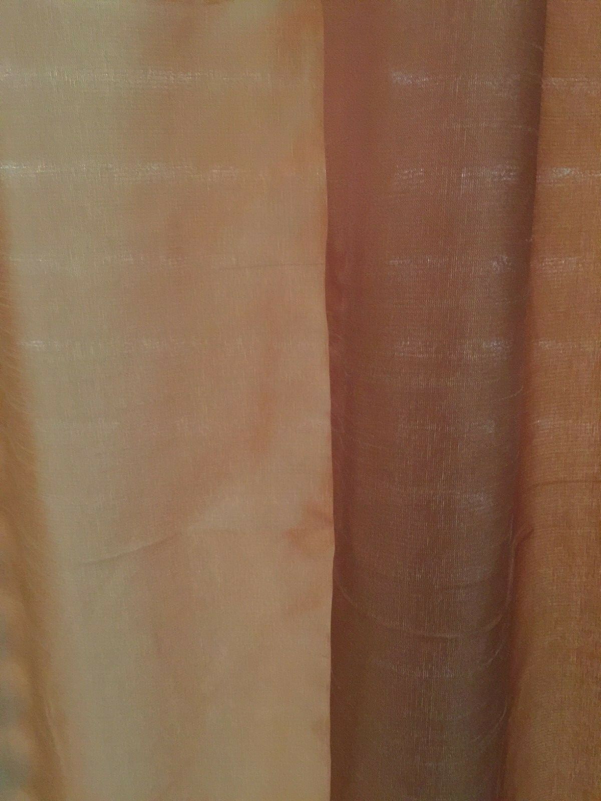 NEW CUSTOM MADE GOLD/RUST PLEATED SILK BLEND CURTAIN PANEL-FREE S&H