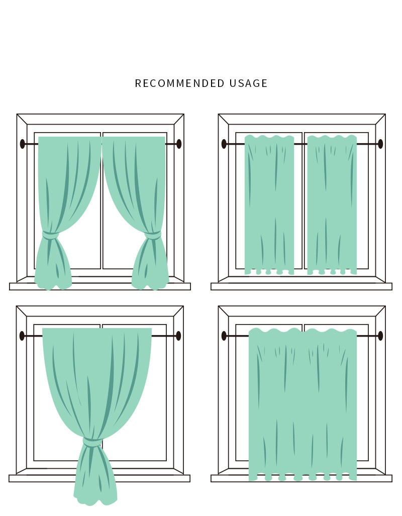 Kitchen Small Window Valance Half Curtain Cabinet Door Living Room Drape Decor