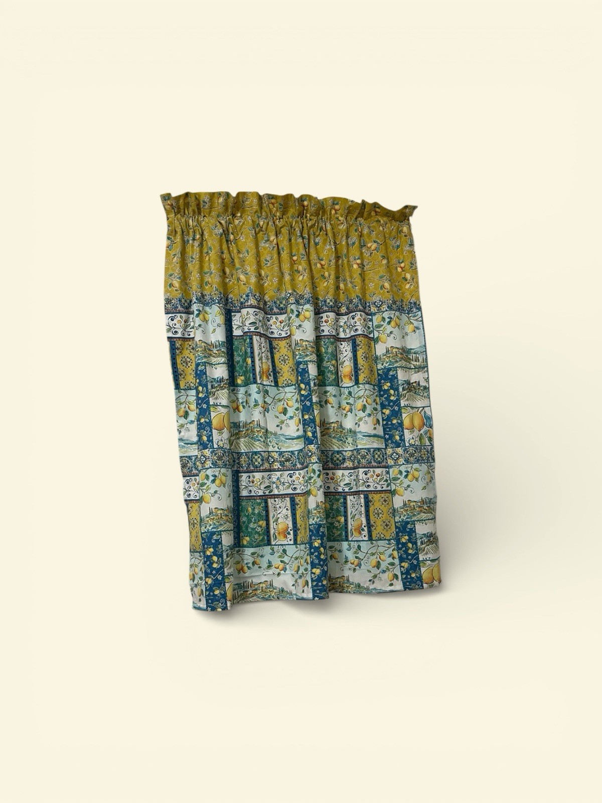 lemon curtains handmade new set of 2 panels 90×45 length