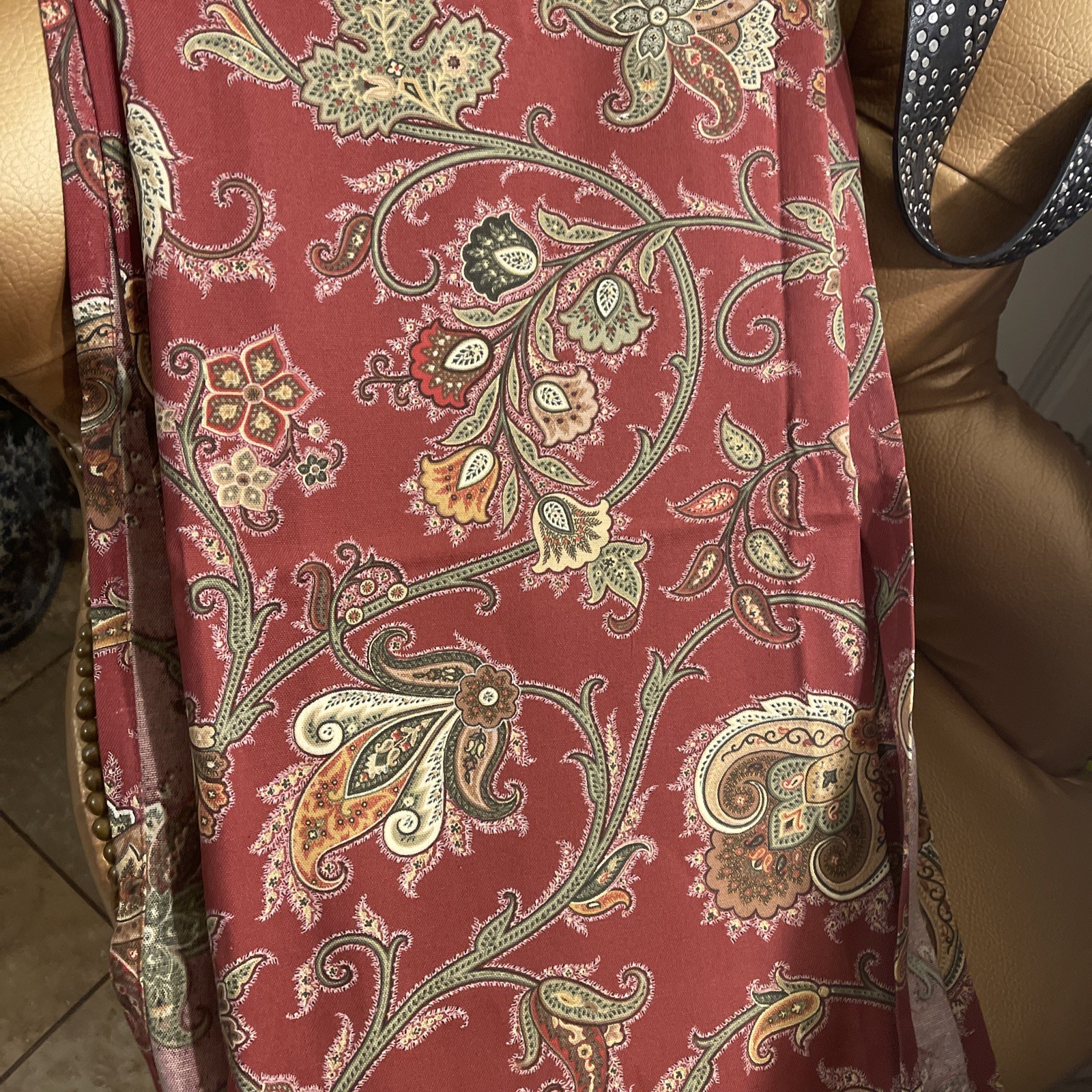 TRADITIONS BY WAVERLY Pole Top Panel Pair Paisley Floral 2 Panels 50×82
